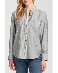 Apny - Mixed Stripe Button-Up Shirt - Lyst