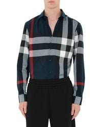 Burberry - Somerton Slim Fit Check Cotton Poplin Button-Up Shirt - Lyst