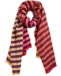 Echo - Quarter Check Wrap Scarf - Lyst
