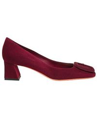 Santoni - Suede Low-Heel Pump - Lyst