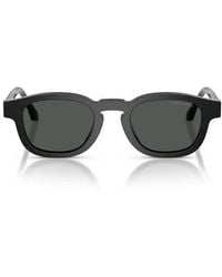 Armani - 48Mm Rectangle Sunglasses - Lyst