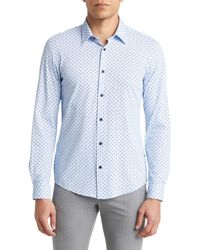 BOSS - Roan Kent Stretch Recycled Polyamide Button-up Shirt - Lyst