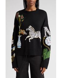 Monse - Alpaca & Merino Wool Blend Jacquard Sweater - Lyst