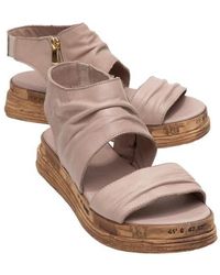 Forever & Always Shoes - Lunas Leather Side-Zip Flat Heel Sandal - Lyst