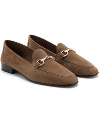 Mango - Buckle Leather Loafer - Lyst