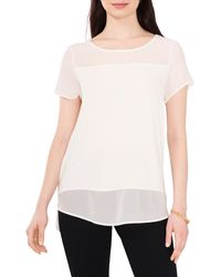 Chaus - Mixed Media Blouse - Lyst
