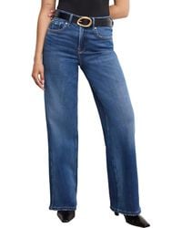 GOOD AMERICAN - Soft-Tech Good Petite Wide Leg Jeans - Lyst