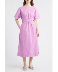 FRNCH - Mavera Cutout Poplin Midi Dress - Lyst