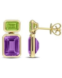 Julianna B - Gemstone Two-Stone Drop Earrings 10K - Lyst