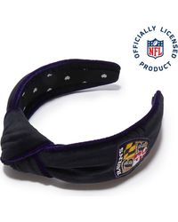 Lele Sadoughi - Baltimore Ravens Embroidered Knotted Headband - Lyst