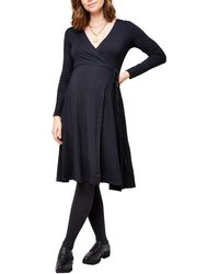 Nom Maternity - Tessa Long Sleeve Jersey Maternity/nursing Wrap Dress - Lyst