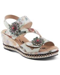 Spring Step - Blissful Slingback Platform Wedge Sandal - Lyst