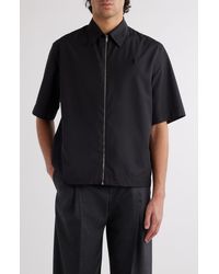 Givenchy - Short Sleeve Zip-up Shirt - Lyst
