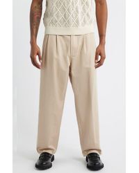 Obey - Foster Pleated Twill Pants - Lyst