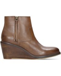 clarks tan wedge boots