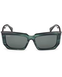 Max Mara - 54Mm Rectangular Sunglasses - Lyst
