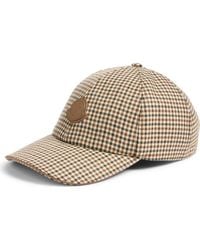 Moncler - Check Wool Baseball Cap - Lyst