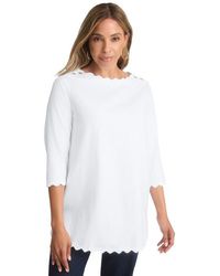 Jessica London - Scallop Boatneck Tunic - Lyst
