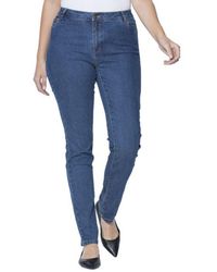 Jessica London - True Fit Stretch Denim Straight Leg Jean - Lyst