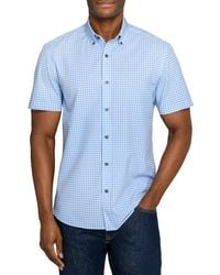 Con.struct - Slim Fit Gingham Woven Short Sleeve Basic Shirt - Lyst