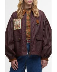 Barbour - X Farm Rio Thais Waxed Cotton Jacket - Lyst