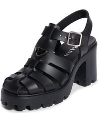 Prada - Stride Flow Cage Platform Sandal - Lyst