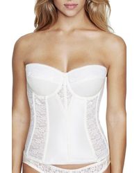 Dominique Intimates - Colette Lace Low Back Convertible Corset Longline Bra - Lyst