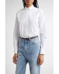 TOTEME - Signature Organic Cotton Poplin Button-Up Shirt - Lyst