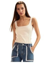 Cynthia Rowley - Tribeca Vegan Leather Combo Top - Lyst