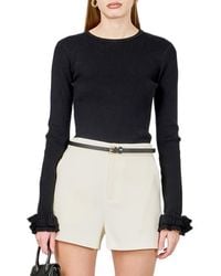 Endless Rose - Ruffle Cuff Knit Top - Lyst