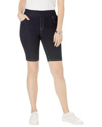 Jessica London - Comfort Waist Stretch Denim Bermuda Short - Lyst