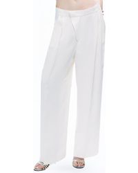 Nocturne - Low-Rise Asymmetric Placket Detail Pants - Lyst