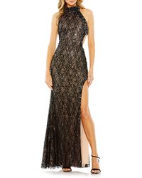 Mac Duggal - Sequin Beaded Side Cutout Gown - Lyst