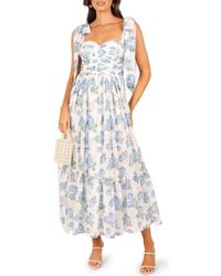 Petal & Pup - Floret Bow Strap Midi Sundress - Lyst
