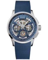 MIDO - Multifort Skeleton Chronograph Automatic Rubber Strap Watch, 43Mm - Lyst