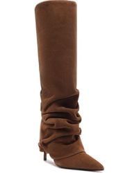 SCHUTZ SHOES - Mikki Up Cloak Pointed Toe Knee High Boot - Lyst