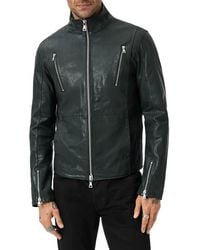 John Varvatos - Jared Leather Racer Jacket - Lyst