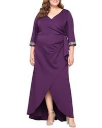 Alex Evenings - Embellished Stretch Crepe Gown - Lyst