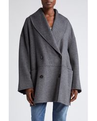 Totême - Relaxed Fit Double Face Wool Peacoat - Lyst