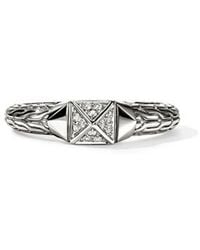 John Hardy - Icon Stud Ring With Pavé Diamonds - Lyst