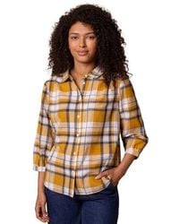 Celtic & Co. - Peter Pan Collar Checked Blouse - Lyst