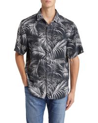 Tommy Bahama - Made For Shade Leaf Print Silk Short Sleeve Button-up Shirt - Lyst