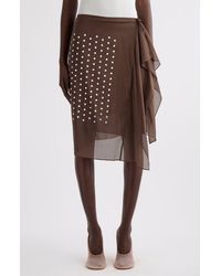 Dries Van Noten - Sima Polka Dot Stretch Silk Wrap Skirt - Lyst