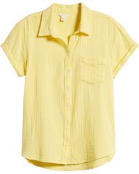 Caslon - Caslon(r) Cotton Gauze Camp Shirt - Lyst