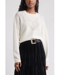 Treasure & Bond - Pointelle Wool & Cashmere Sweater - Lyst