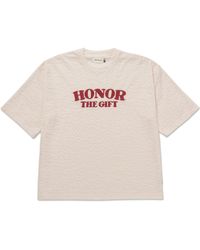 Honor The Gift - Stripe Boxy Logo Graphic T-shirt - Lyst