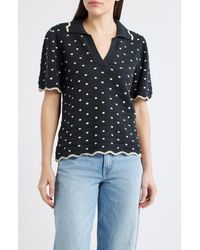 Wit & Wisdom - Dot Collar Sweater - Lyst