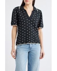 Wit & Wisdom - Dot Collar Sweater - Lyst