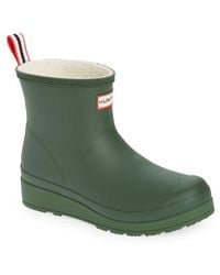HUNTER - Play Short Faux Shearling Lined Waterproof Rain Boot - Lyst
