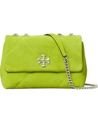 Tory Burch - Small Kira Diamond Quilted Suede Convertible Shoulder Bag - Lyst